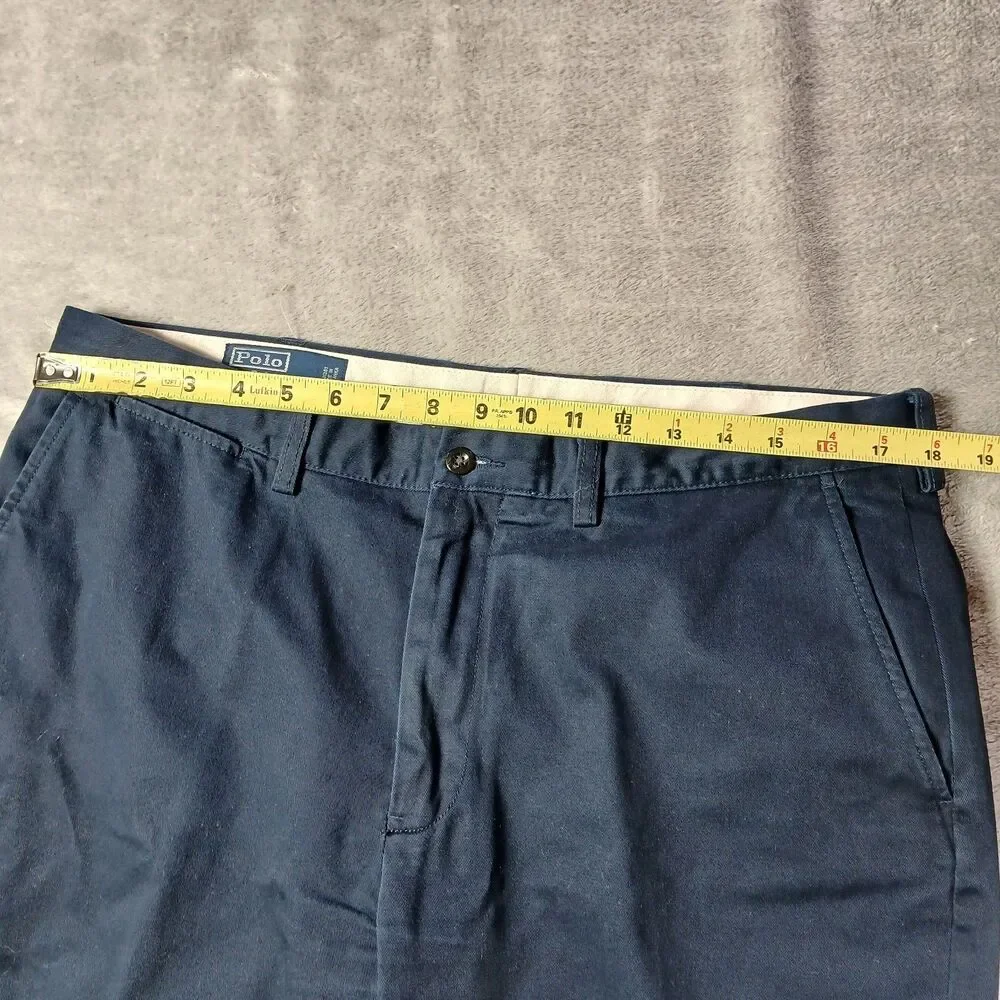 Polo Ralph Lauren Mens 36x28 Navy Blue Cotton Preston Chino Pants Preppy Classic